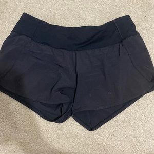 Black Lululemon Speed Up Shorts